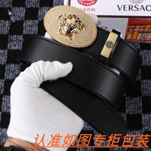 男士腰带：范思哲··原单· 男士皮带：百分百头层牛皮，保证真皮。24K纯钢扣双面可用专柜同等质量， 送人自用首选 包装： 请认准如图专柜包装，赠