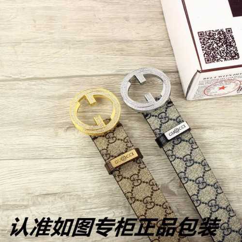 品名：古奇.Gu Cci镶钻 型号：认准如图专柜包装，赠送打孔器 材料：百分百头层牛皮，保证真皮。24K镶钻钢扣专柜同等质量， 送人自用首选 包装： 请认准如图