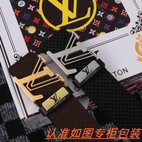 品名：Lv路易斯登原单 材料：百分百头层牛皮，保证真皮。专柜原单品质、做工精细，送人自用首选 包装： 请认准如图专柜包装，赠送打孔器，银联发票，宽度3.8Cm