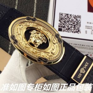 品名：范思哲.Versace原单 型号：认准如图专柜包装，赠送打孔器 材料：百分百头层牛皮保证真皮。美人头，24K钢扣，复古雕花工艺专柜同等质量， 送人自用首选