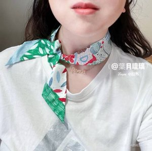 爱马仕Hermes “鸟之王国”小丝巾 Twilly小丝巾 100%桑蚕丝 这款小巧的真丝配饰佩戴方式千变万化，可为您的日常造型增添灵动妙趣 法国制造 设计师皮