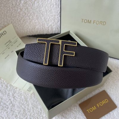 Tom Ford 汤姆福特。新品高端双面小牛皮，简约商务男士腰带，4.0Cm宽，双面使用，配原版包装
