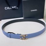 特 Chanel 24S Cc 树脂黑 字母 Logo搭扣 黄铜金属小牛皮腰带 手感柔软 细腻 3.0Cm