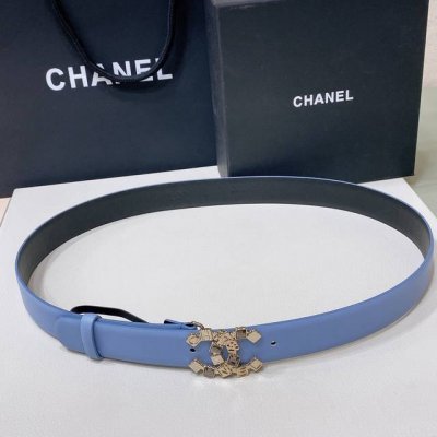 特 Chanel 24S Cc 树脂黑 字母 Logo搭扣 黄铜金属小牛皮腰带 手感柔软 细腻 3.0Cm