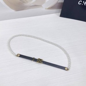 Cm 珍珠款香奈儿腰带，双面头层牛皮皮料，长度：.75.80.85.90.95.100欧，铜五金扣原版开模定制庆祝]