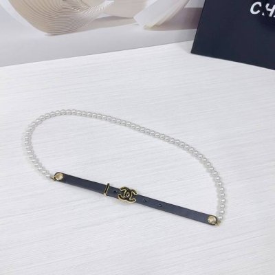 Cm 珍珠款香奈儿腰带，双面头层牛皮皮料，长度：.75.80.85.90.95.100欧，铜五金扣原版开模定制庆祝]