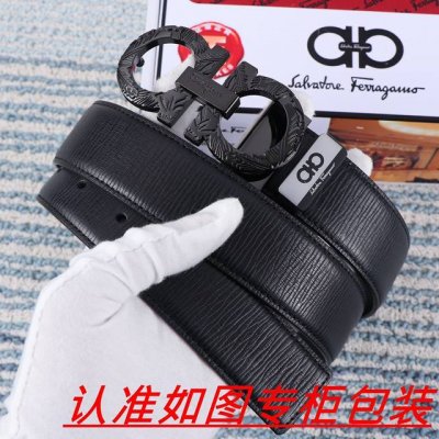 品名：菲拉格木原单 材料：百分百头层牛皮，保证真皮。24K纯钢扣双面可用专柜同等质量， 送人自用首选 包装： 请认准如图专柜包装，赠送打孔器，银