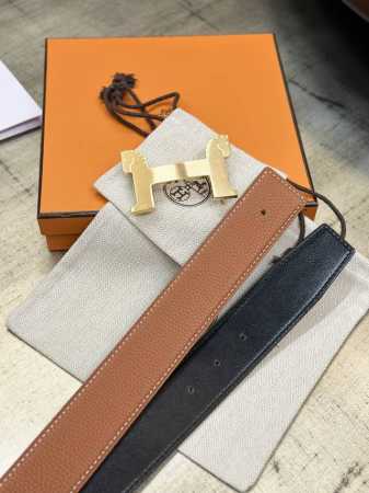 特 爱马仕 原厂皮系列 H 5382 Belt Buckle & Reversible Leather Strap 33Mm - 点击图像关闭