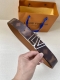 特 Lv：原单头层底 花面.内衬头层小牛皮底，原单皮料定制，新款不锈钢扣 专柜宽度4.0