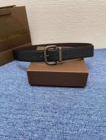 bv 新款男士压纹腰带 双面意大利小牛皮搭配复古针扣 两面可用 宽度35Mm 经典设计 绅士必备