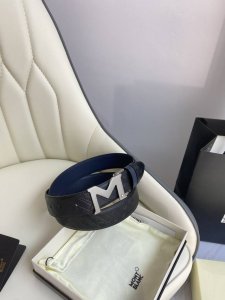 montblanc万宝龙 宽3.5Cm 采用头层牛皮 精品针式扣头 自由裁剪商务休闲皮带