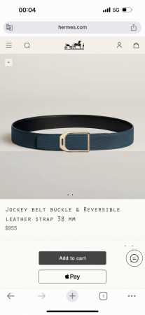 特 Jockey Belt Buckle & Reversible Leather Strap 38Mm - 点击图像关闭