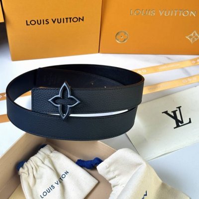 L0Uis Vuitt0N 驢家原單腰帶 寬度35毫米 腰帶採用一面荔枝紋Togo皮內襯一面進口小牛皮底 搭配新型鋼扣五金 可雙面佩戴 經久耐用 時尚百搭款