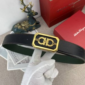 菲拉格慕 特种皮腰带系列 原厂五金精品不锈钢扣 手感柔软舒适 宽3.8Cm