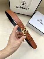 特 宽度3.0Cm Chanel 香奈儿两面原版碰纹牛皮搭配金 银色精品五金配件！