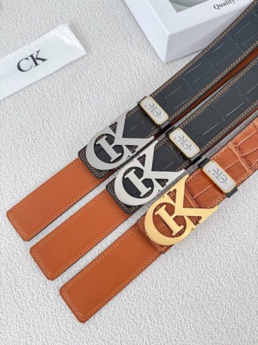 皮带：C K顶级复刻.单扣 双扣 腰带：Ck潮牌.专柜正品.Cooperkelvina原单大牌品质百分百进口原厂头层牛皮，内穿尾巴.暗扣款，保证真皮-Ck字母L