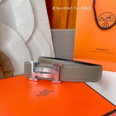 特 爱马仕 Hermes 原单爱马仕，宽3.8Cm进口原版皮带身，双面可两面用，精品电镀五金 ！