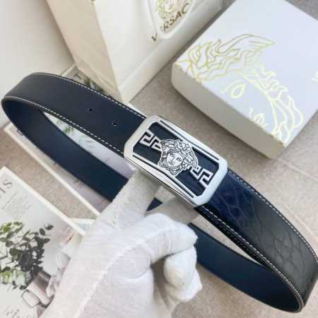 范思哲 特种皮腰带系列 ，原厂五金精品不锈钢扣 手感柔软舒适 宽3.8Cm。 - 点击图像关闭