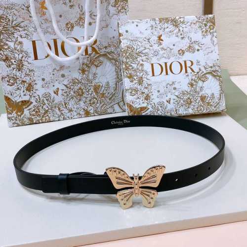 特P190 Dior 24早春 MéTamorphose 腰带 20 毫米光滑牛皮革 超級火 蝴蝶搭扣系列