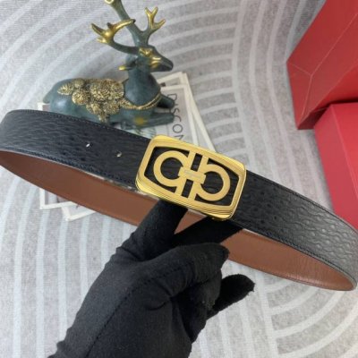 菲拉格慕 特种皮腰带系列 ，原厂五金精品不锈钢扣，手感柔软舒适 宽3.8Cm。