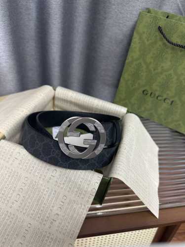 特 Gucci皮带 4.0印花进口防水面料，内衬原版皮底。配以经典互扣式花纹Gg铜金属扣头，原单品质，专柜同款