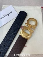 特 Ferragamo.菲拉格慕 全套包装 支持Nfc扫码 宽度3.5Cm 高级定制款男士皮带 双面进口牛皮 可双面使用 自行选择搭配 真材实料 很有质感 时尚
