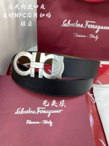 无夹层原厂皮 Ferragamo菲拉格慕 Nfc芯片扫码款 正品尺寸3.5Cm意大利原厂皮