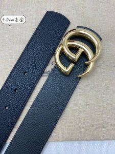 Gucci 古奇官网经典 正品规格 40Mm原版品质双面头层小牛皮搭配双G经典扣