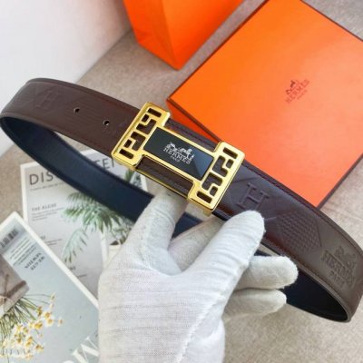 爱马仕 特种皮腰带系列 ，原厂五金精品不锈钢扣 手感柔软舒适 宽3.8Cm。