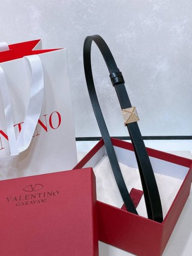 Valentino Garavani Vlogo Signature 可双面 Vlogo Signature可双面佩戴小牛皮腰带 - 施华洛世奇仿水晶装饰vlo