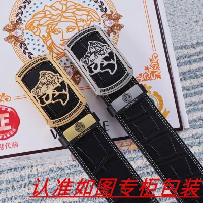 男士腰带：范思哲 原单 男士皮带：百分百头层牛皮，保证真皮。24K纯钢扣双面可用专柜同等质量， 送人自用首选 包装： 请认准如图专柜包装，赠送打孔器，银联发票，