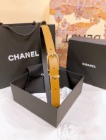 香奶奶 Chanel 链条针扣 进口小牛皮腰带 黄铜金属 手感柔软 细腻 2.0Cm