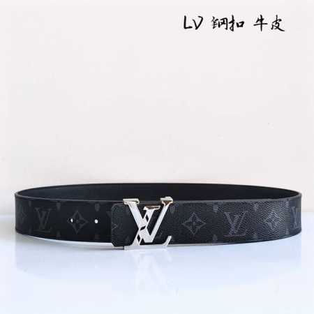 特 Lv[正] 男士腰带宽度4.0 进口双面牛皮 简单大方 佩戴效果非常不错 送礼自用最佳推荐 - 点击图像关闭