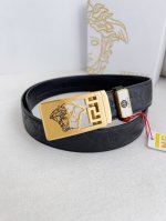 品名：范思哲.Versace.皮带腰带自动皮带 型号：自动带，纯钢材质经典人头自动扣，图片实物拍摄腰带：百分百头层牛皮，自动带身，保证真皮。24K纯钢扣永不掉色