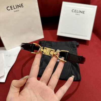 CéLine 腰带 断货王回货 伸缩腰带可调节 宽度1.8Mm精品 进口牛皮女款腰带 均码。