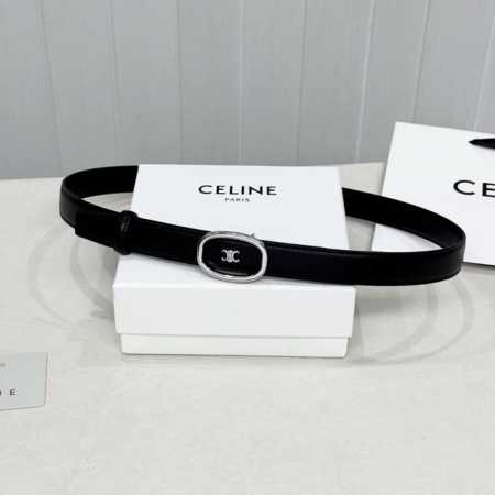 Celin E新品立体浮标扣女士腰带 意大利进口小牛皮 搭铜扣 宽度2.5双面佩戴 - 点击图像关闭