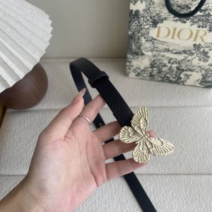 Dior新款腰带，采用精致头层皮制作，手感柔软，舒适细腻，精品蝴蝶扣，精致优雅，时尚大方。宽2.0Cm
