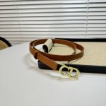 Dior 24早春新款 C D搭扣黄铜腰带扣，小牛皮腰带 经典永存 2.0Cm