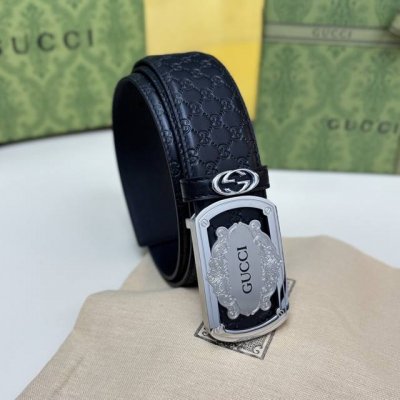 高端品质，实物拍摄 批 配全套包装 品牌：Gucci 海外原单 扣头材质：精品实心钢扣 带身材质正面：38Mm宽度采用双面进口原版皮腰带，真空电镀五金扣头实物拍