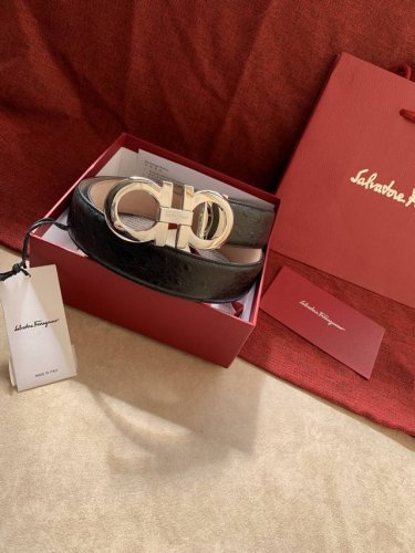 Salvatore、 Ferragamo 基础经典男款3.5Cm 官网有售 专柜同步最新原版定制扣头 两面头层牛皮 顶级 原单扣150