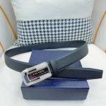 特 品牌：Prada 进口小牛皮，手感细腻柔软。搭配纯钢精品扣，内穿式自动扣男士必备！宽度：3.5Cm