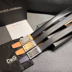 Dg。宽3.5Cm Dolce&Gabbana 双面使用腰带，搭配钌电镀 Dg 交叉造型徽标搭扣