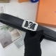 配全套包装礼盒 Lv 男士花皮腰带38Mm 双面进口皮可双面使用 专柜走线 搭配新款扣