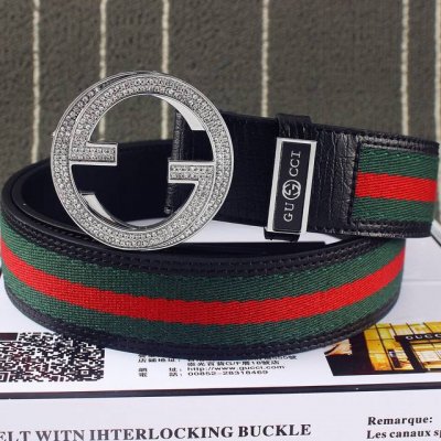 品名：古奇.Gucci镶钻 型号：认准如图专柜包装，赠送打孔器 材料：百分百头层牛皮，保证真皮。24K纯钢扣，镶钻红绿布系列专柜同等质量， 送人自用首选 包装：