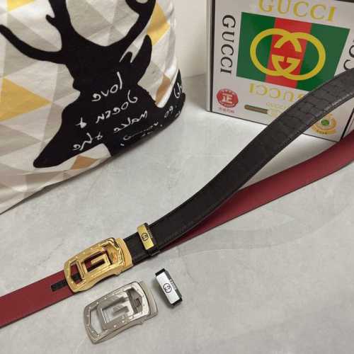 品名：古奇.Gu...Ci 自动带 材质：原单牛皮腰带 百分百头层牛皮腰带保证真皮，24K纯钢扣，专柜原单品质、做工精细，时尚大牌，送人自用首选
