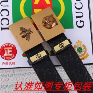 品名：古奇.Gu...Cci原单 材料：百分百头层牛皮，保证真皮。24K纯钢扣双面可用专柜同等质量， 送人自用首选 包装： 请认准如图专柜包装，
