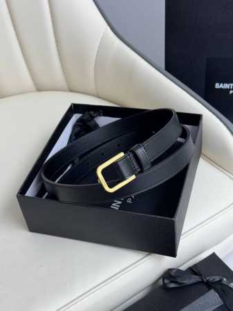 特 P180 Saint Laurent 圣罗兰女士腰带皮带 原厂真金电渡扣头，意大利原厂皮，宽2.0Cm，代购级。 - 点击图像关闭