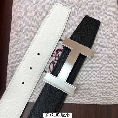 Hermes-38Mm 爱马仕专柜同步 进Epsom双面小牛皮 精钢精品五金 双面可用 - 点击图像关闭