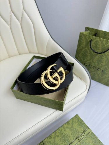 特 Gucci，原厂精密电渡扣头，意大利原厂皮，宽4.0Cm，代购级
