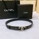 特 Chanel 23p Cc 水钻 麻花金 与银 Logo扣. 进口羊皮腰带 3.0Cm精品 精致 典雅